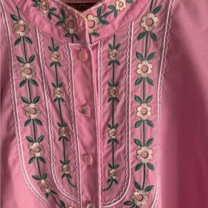 Bob Mackie Gold and Pink Embroidered Garment